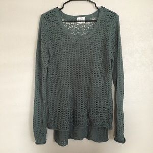 Women’s crochet green sweater